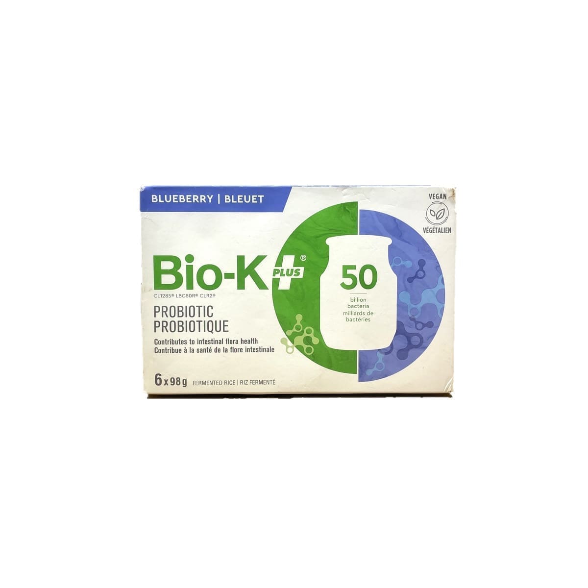 Bio-K Plus Probiotic Blueberry (6 x 98g)