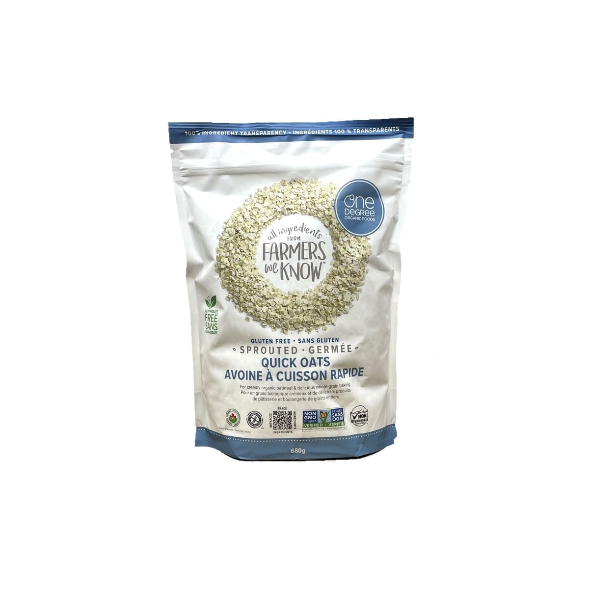 One Degree Organic Sprouted Quick Oats (680g)