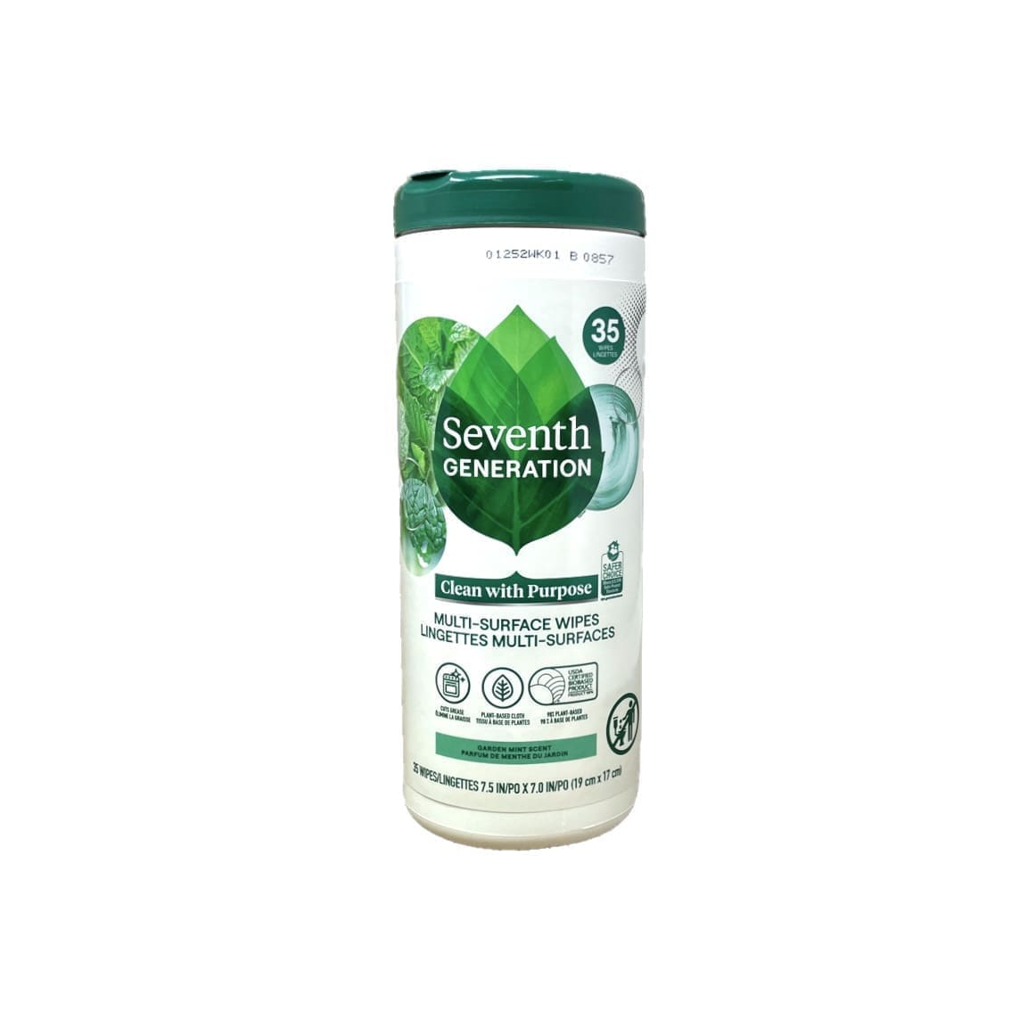 Seventh Generation Multi-Surface Wipes Garden Mint Scent (35 wipes)