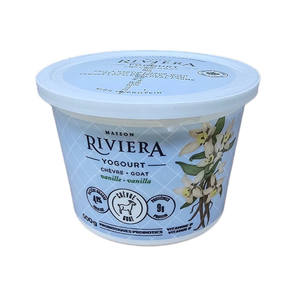 maison riviera goat yogurt vanilla 4.9% 500g