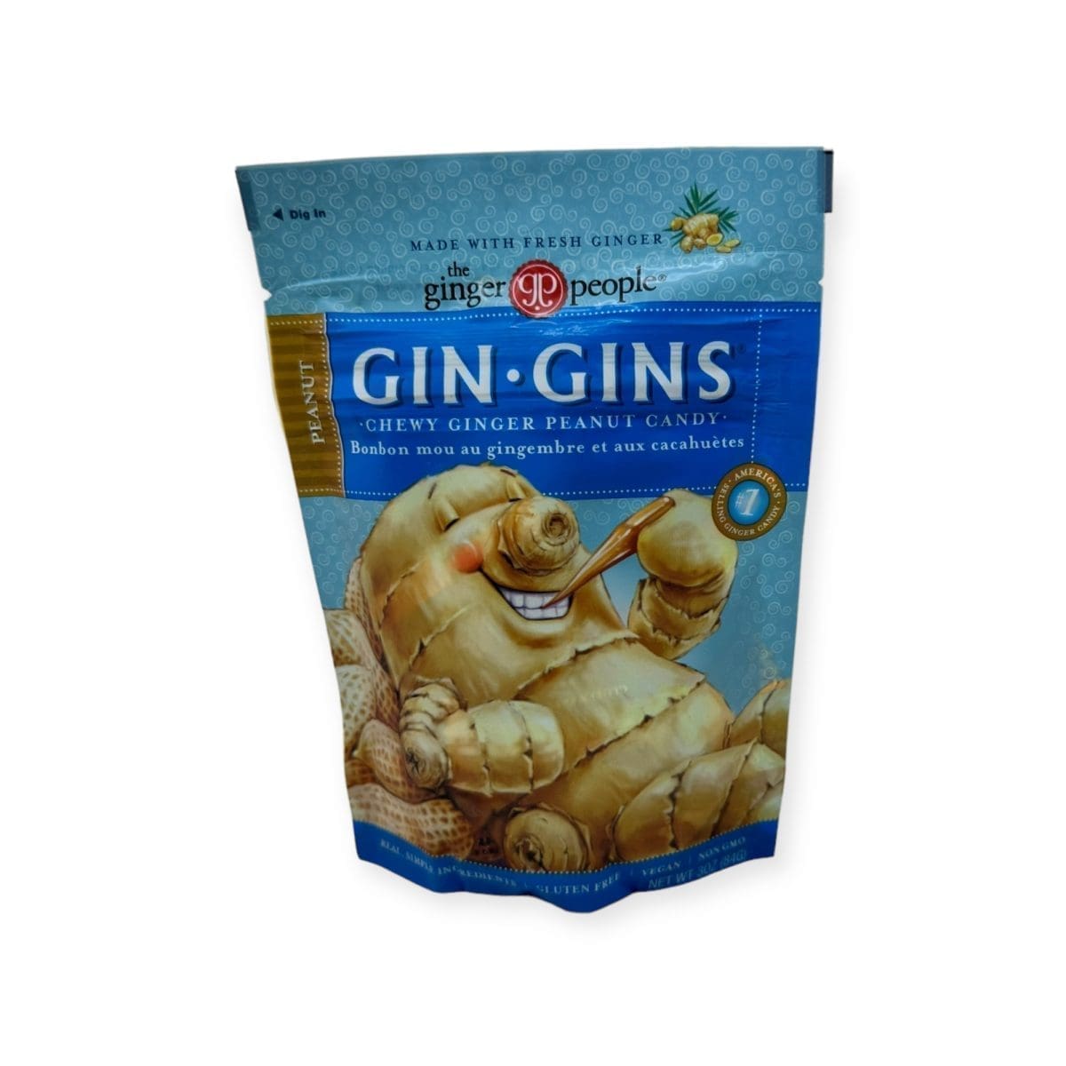 The Ginger People Gin Gins Ginger Peanut Candy (84g)