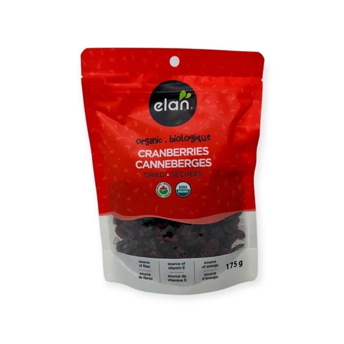 Elan Organic Dried Cranberries (175g)