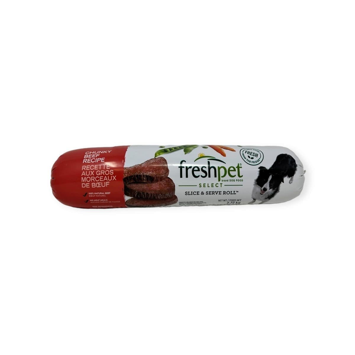 Fresh pet Dog Food Roll Chunky Beef Recipe 6lb