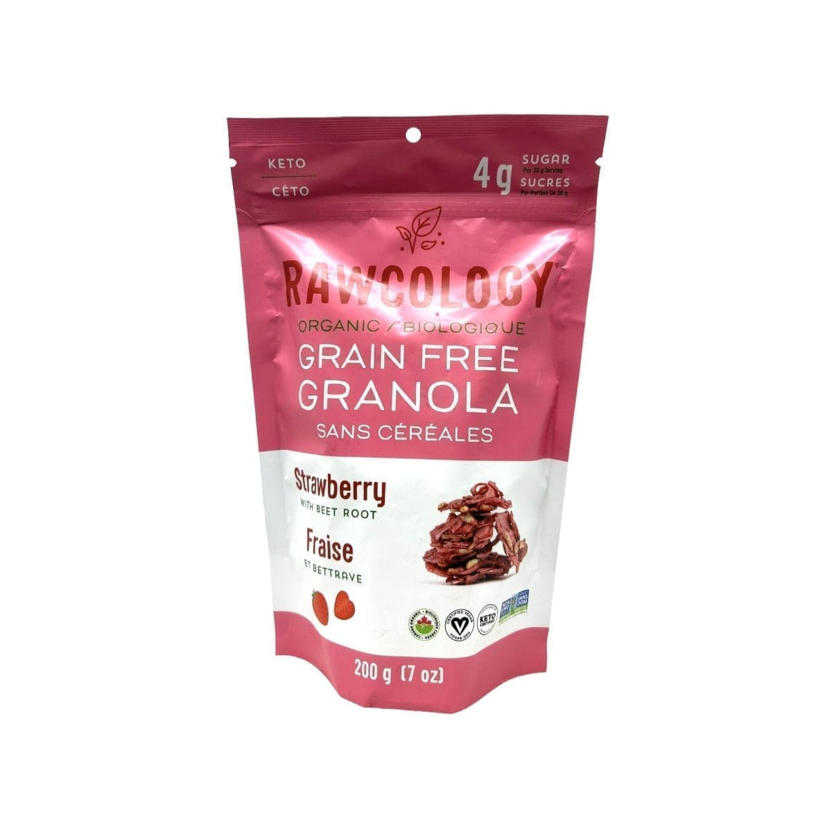 Rawcology Organic Grain Free Granola Strawberry with Beet Root (200g)