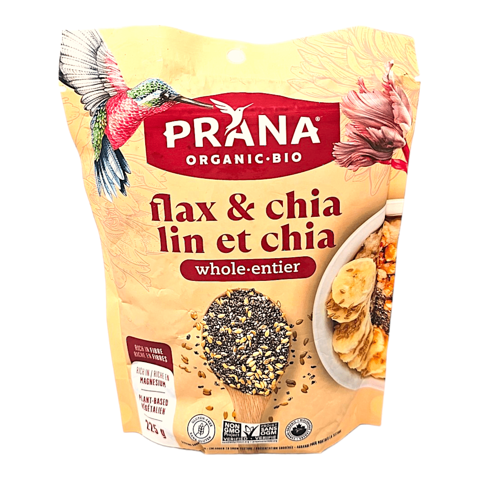 Prana organic Flax & chia whole (225g)