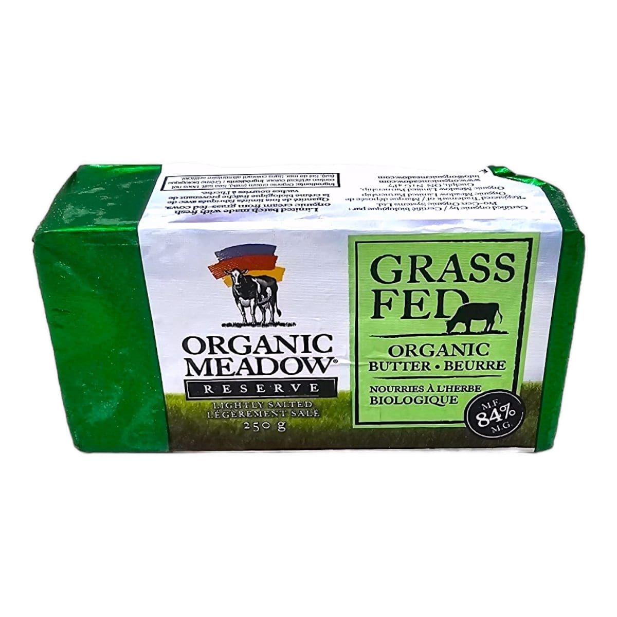 Organic Meadow Grassfed Lightly Salted Butter (250g)
