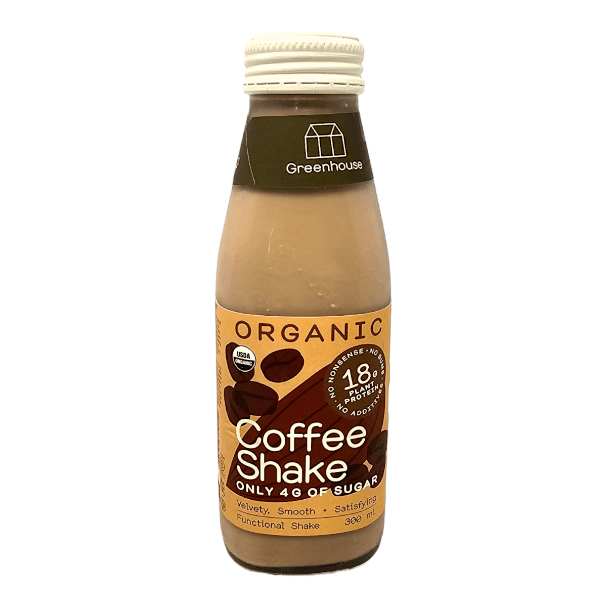 Greenhouse Organic Coffee Shake 18g of Protein (300ml)