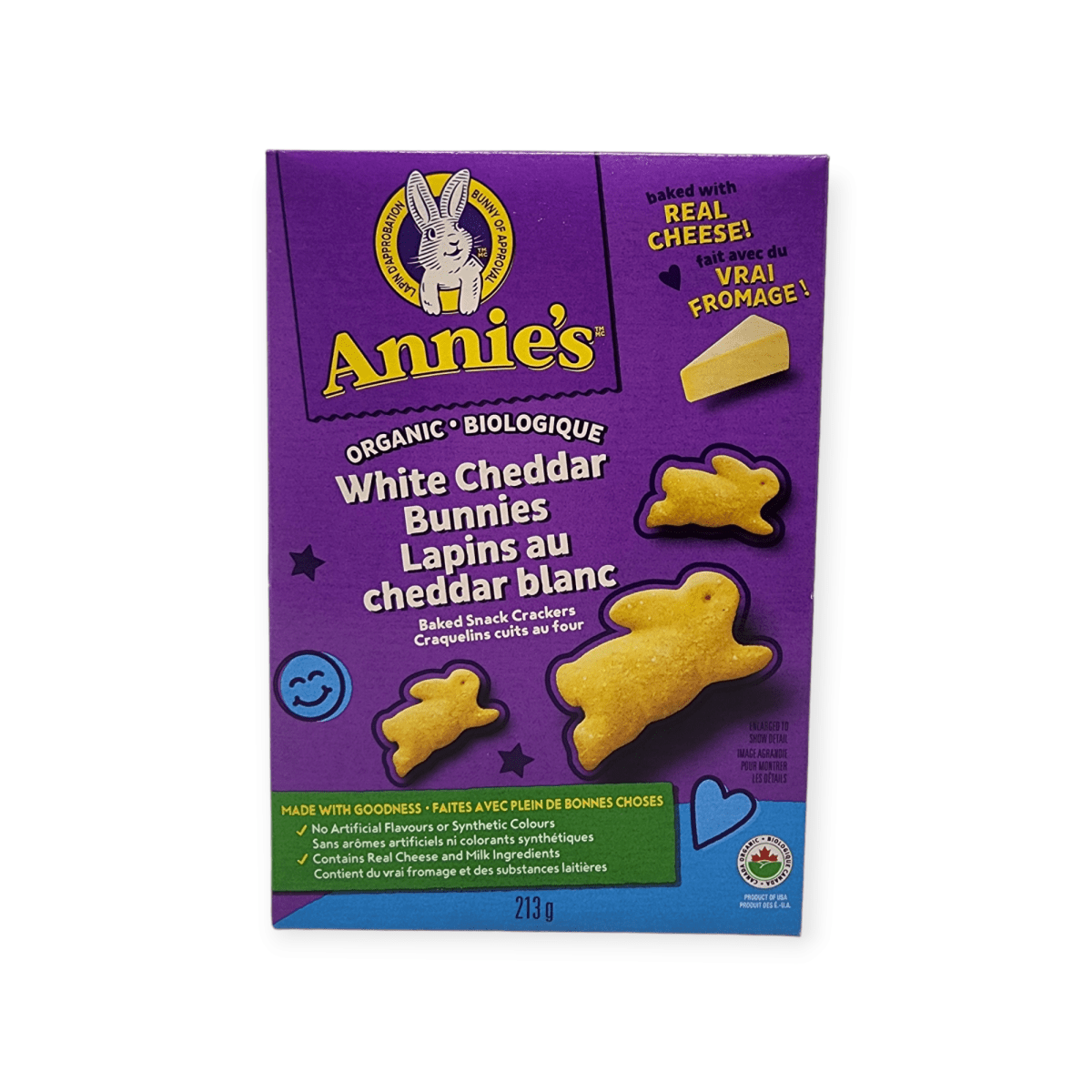 Annie’s White Cheddar Bunnies Crackers (213g)