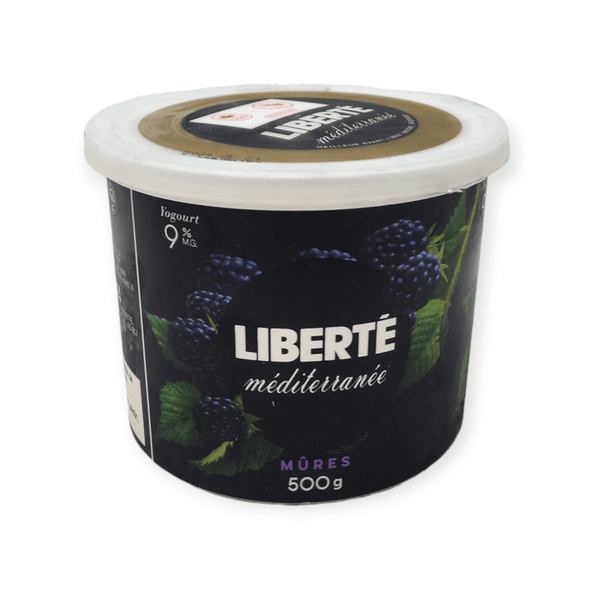 Liberte Mediterranee Yogurt 9% Blackberry (500g)