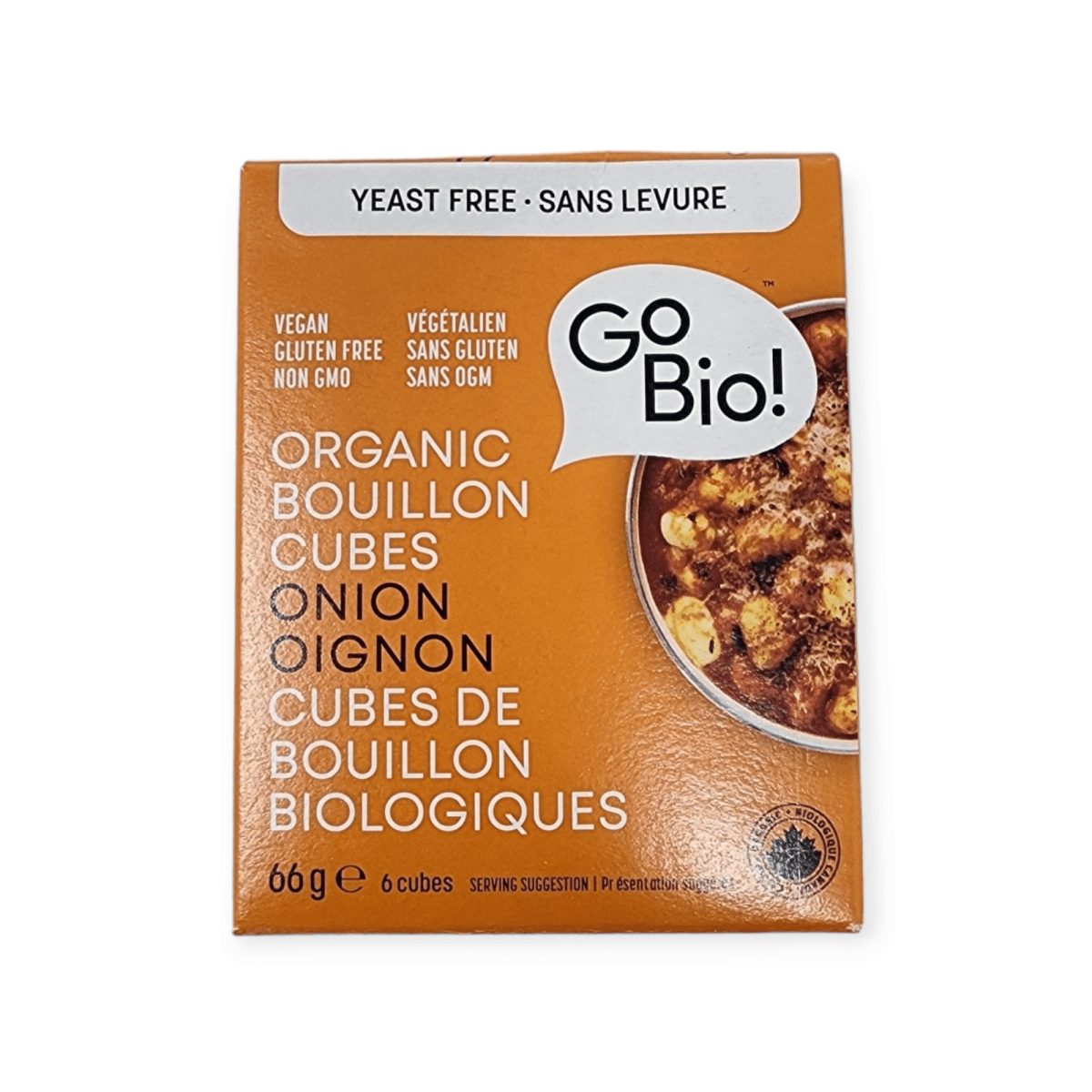 Go Bio! Organic Bouillon Cubes Yeast-Free Onion (66g)