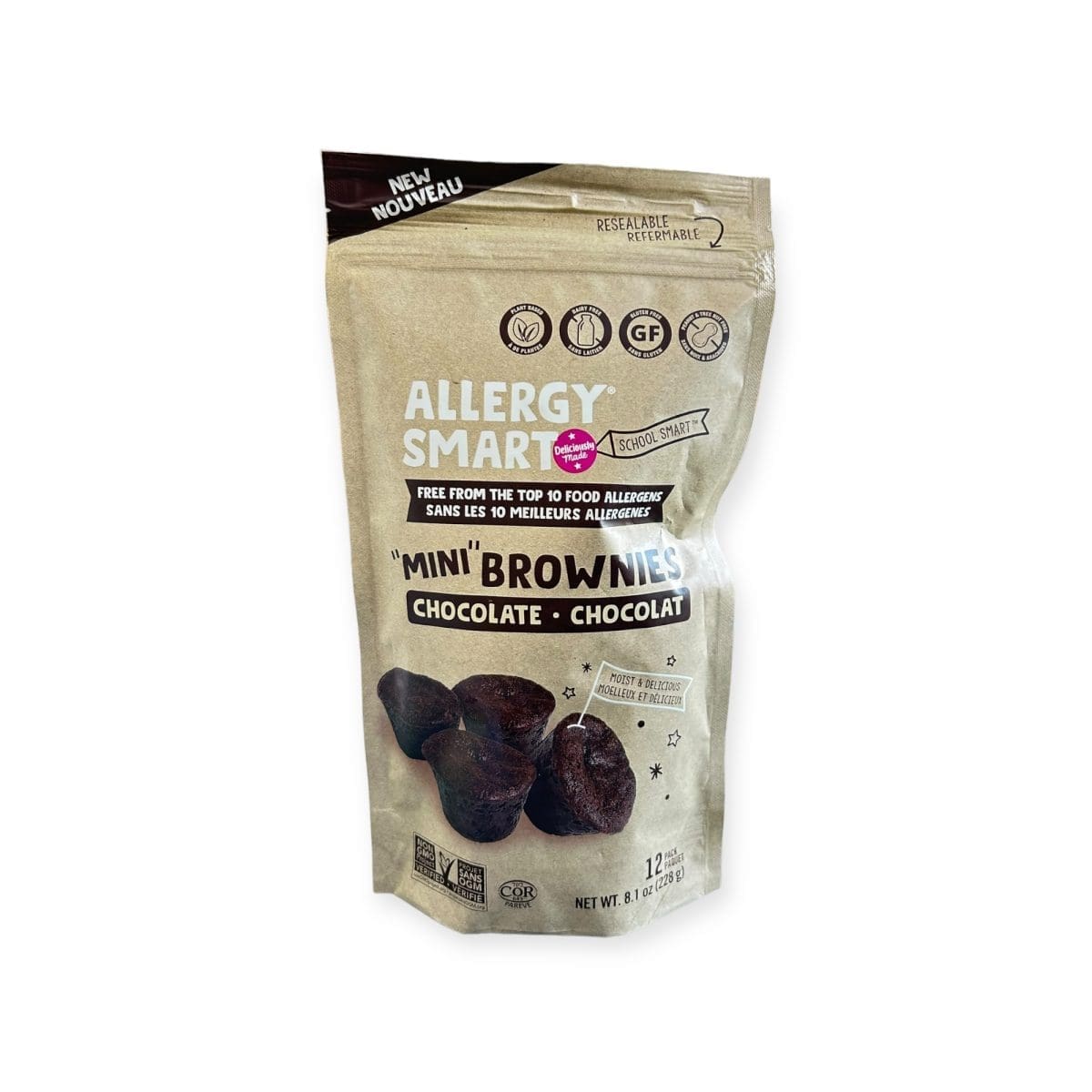 Allergy Smart Mini Brownies Chocolate (228g) 12 Pack